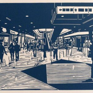 Mall Madrid, linoprint/paper, 24 x 30,6 cm, 2013
