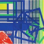 Code Exit 2, linoprints/cotton, 50 x 60 cm, 2004