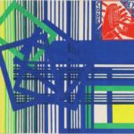 Code Exit 4, linoprints/cotton, 50 x 60 cm, 2004