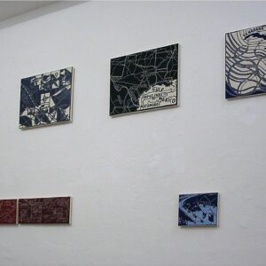 Linocut & Ironing board, exhibition view, Kirchheim