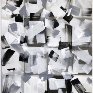 Gesture and raster 1, acrylics/pencil/cotton, 100 x 80 cm, 2013