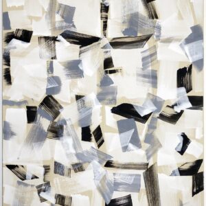 Gesture and raster 2, acrylics/pencil/cotton, 100 x 80 cm, 2013