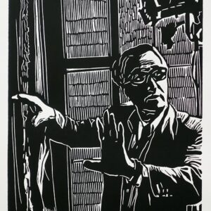 Martin Scorsese, linoprint/paper, 24,6 x 20,3 cm, 2020