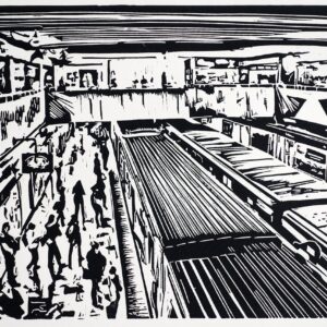 Metro Chapultepec, linoprint/paper, 24,9 x 35,1 cm, 2018
