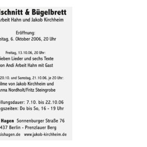 Karte-Hahn-Kirchheim-Linolschnitt & Bügelbrett
