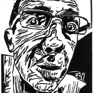 Who is it?, linoprint/paper, 16,9 x 21,7 cm, 2020