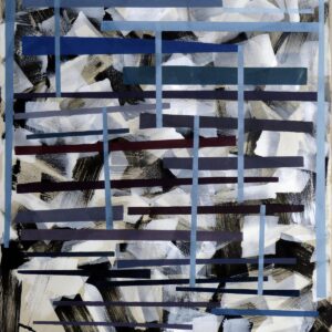 Rage score, linoprints/acrylics/cotton, 89 x 75 cm, 2013