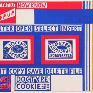 Doctype Cookie 1, linoprints/cotton, 50 x 60 cm, 2002