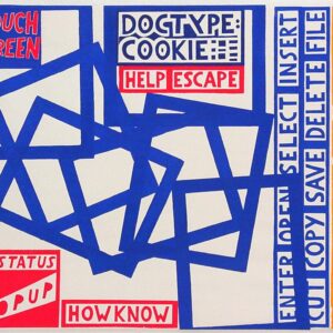 Doctype Cookie 3, linoprints/cotton, 50 x 60 cm, 2002