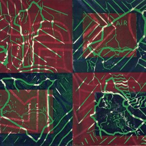 Benin, Niger, Kenia, Ethiopia, linoprints/cotton, 40 x 50 cm, 1994