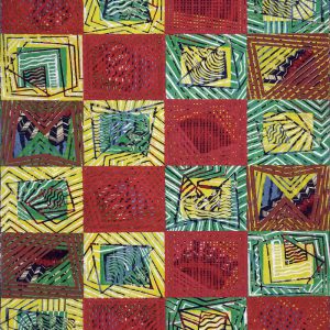 Ghana Tex 1, linoprints/ghanaian textile, 120 x 100 cm, 1994