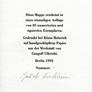 Albert Ehrenstein, portfolio imprint