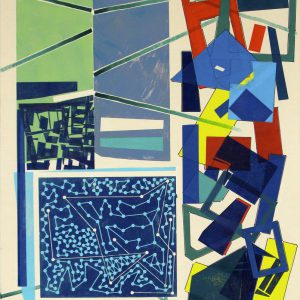 Kinderzimmer, linoprints/marker/acrylics/cotton, 150 x 100 cm, 2009