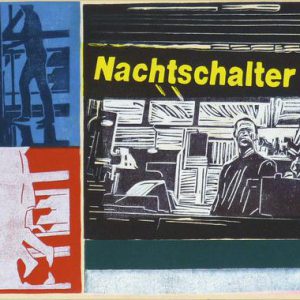 Night desk, linoprints/cotton, 25 x 80 cm, 2010