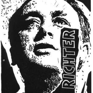 Richter, linoprint/paper, 21,5 x 17,5 cm, 2018