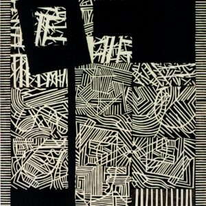 Structures and blocks, linoprints/cotton, 100 x 80 cm, 1998