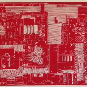 Osram-Höfe, linoprint/cotton, 50 x 100 cm, 2008